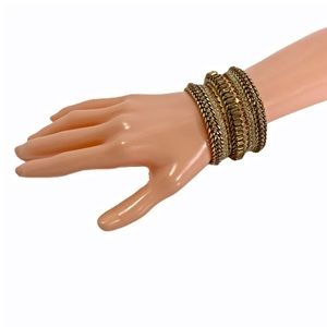 Stella & Dot Gold Tone Multi-strand Bracelet